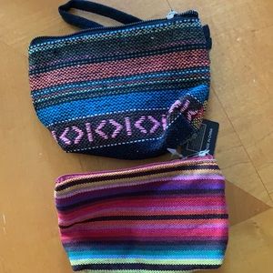 Two woven boho change purse new hippy